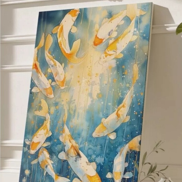 "SUNLIT KOI"
24"X36" QUALITY CANVAS ART PRINT READY TO HANG
Print of watercolor - Picture 4 of 5